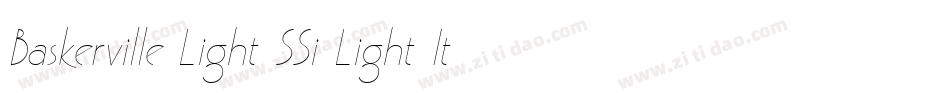 Baskerville Light SSi Light Italic字体转换